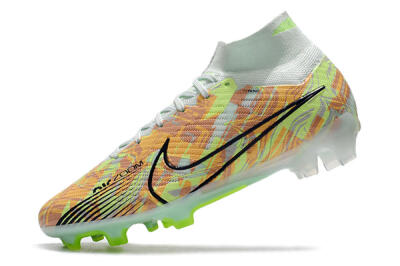 Nike Air Zoom Mercurial Superfly 9 Elite FG High-Tops Soccer Cleats - Blue/Green