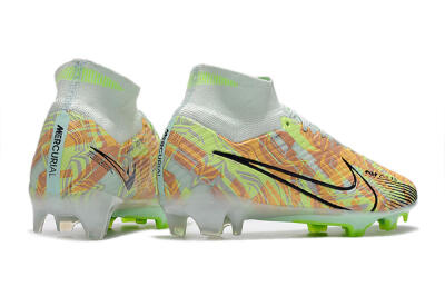 Nike Air Zoom Mercurial Superfly 9 Elite FG High-Tops Soccer Cleats - Blue/Green