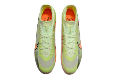 Nike Air Zoom Mercurial Superfly 9 Elite FG High-Tops Soccer Cleats - Green/Orange