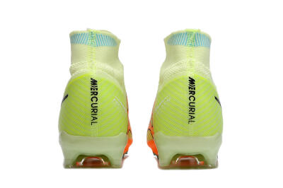 Nike Air Zoom Mercurial Superfly 9 Elite FG High-Tops Soccer Cleats - Green/Orange