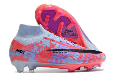 Nike Air Zoom Mercurial Superfly 9 Elite FG High-Tops Soccer Cleats - Blue/Purple/Pink