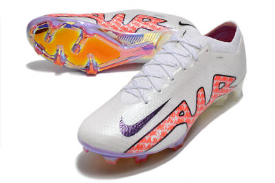 Nike Air Zoom Mercurial Vapor 15 Elite FG Low-Tops Soccer Cleats - White/Red