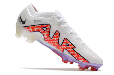 Nike Air Zoom Mercurial Vapor 15 Elite FG Low-Tops Soccer Cleats - White/Red