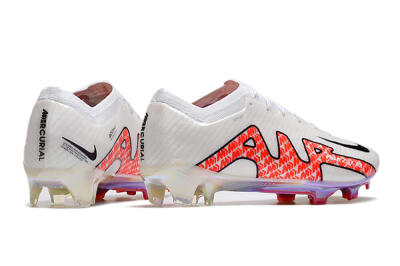 Nike Air Zoom Mercurial Vapor 15 Elite FG Low-Tops Soccer Cleats - White/Red