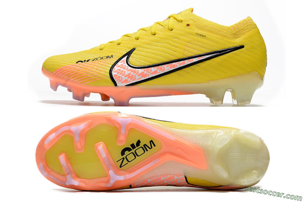 Nike Air Zoom Mercurial Vapor 15 Elite FG Low-Tops Soccer Cleats - Yellow/Pink 1