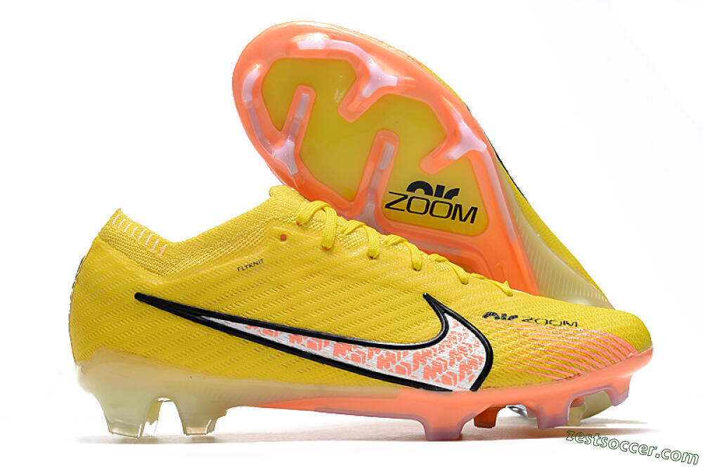 Nike Air Zoom Mercurial Vapor 15 Elite FG Low-Tops Soccer Cleats - Yellow/Pink 0