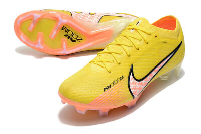 Nike Air Zoom Mercurial Vapor 15 Elite FG Low-Tops Soccer Cleats - Yellow/Pink