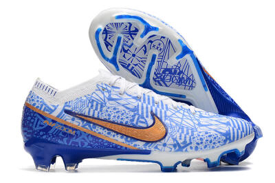 Nike Air Zoom Mercurial Vapor 15 Elite FG Low-Tops Soccer Cleats - Blue/White/Red