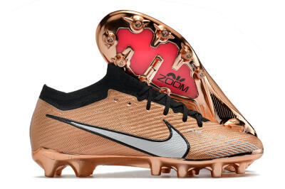 Nike Air Zoom Mercurial Vapor 15 Elite FG Low-Tops Soccer Cleats - Gold/White/Black