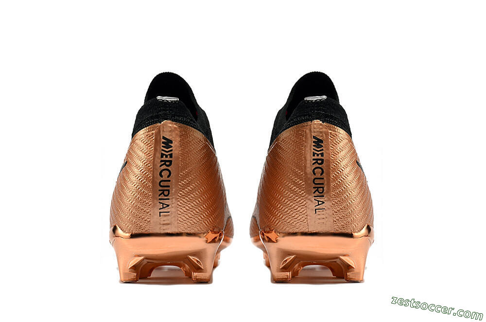 Nike Air Zoom Mercurial Vapor 15 Elite FG Low-Tops Soccer Cleats - Gold/White/Black 5