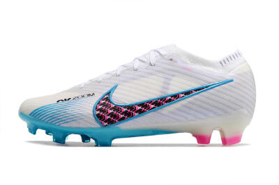 Nike Air Zoom Mercurial Vapor 15 Elite FG Low-Tops Soccer Cleats - White/Blue/Pink