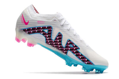Nike Air Zoom Mercurial Vapor 15 Elite FG Low-Tops Soccer Cleats - White/Blue/Pink