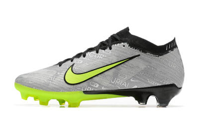 Nike Air Zoom Mercurial Vapor 15 Elite FG Low-Tops Soccer Cleats - Silver/Green