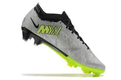 Nike Air Zoom Mercurial Vapor 15 Elite FG Low-Tops Soccer Cleats - Silver/Green