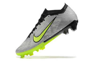 Nike Air Zoom Mercurial Vapor 15 Elite FG Low-Tops Soccer Cleats - Silver/Green