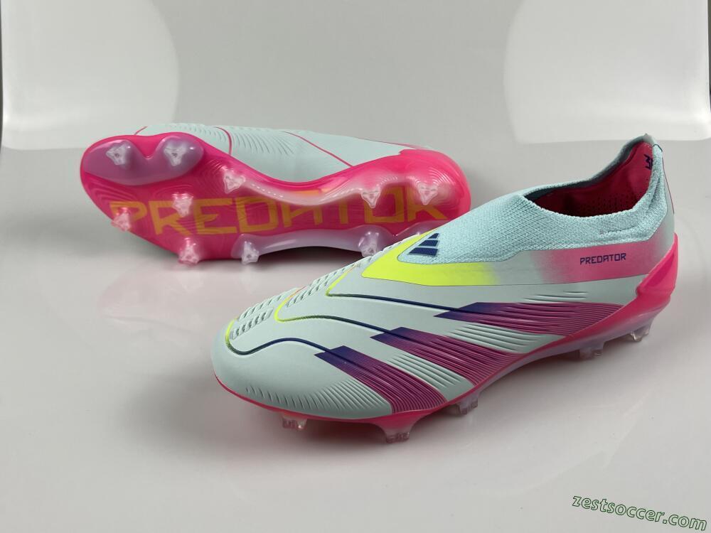 Adidas Predator Accuracy+ FG Low-Tops Soccer Cleats - Blue/Purple/Pink
