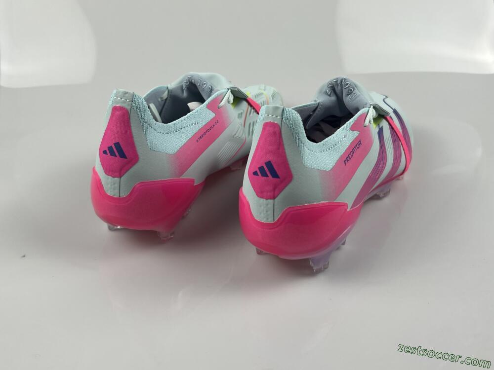 Adidas Predator Elite Foldover Tongue FG Low-Tops Soccer Cleats - Blue/Purple/Pink