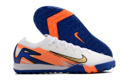 Nike Air Zoom Mercurial Vapor 16 Elite TF Low-Tops Soccer Shoes - White/Orange/Blue