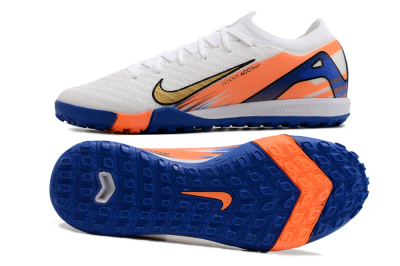 Nike Air Zoom Mercurial Vapor 16 Elite TF Low-Tops Soccer Shoes - White/Orange/Blue