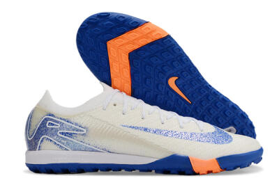 Nike Air Zoom Mercurial Vapor 16 Elite TF Low-Tops Soccer Shoes - White/Blue/Orange