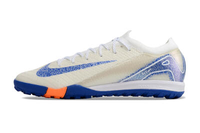 Nike Air Zoom Mercurial Vapor 16 Elite TF Low-Tops Soccer Shoes - White/Blue/Orange