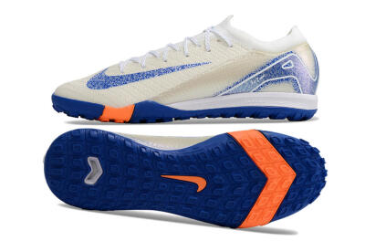 Nike Air Zoom Mercurial Vapor 16 Elite TF Low-Tops Soccer Shoes - White/Blue/Orange