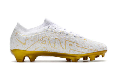 Nike Air Zoom Mercurial Vapor 15 Elite FG Low-Tops Soccer Cleats - White/Gold