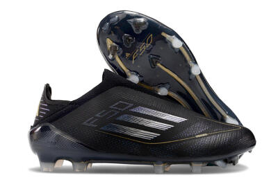 Adidas F50+ Adizero FG Low-Tops Soccer Cleats - Black/Purple/Gold