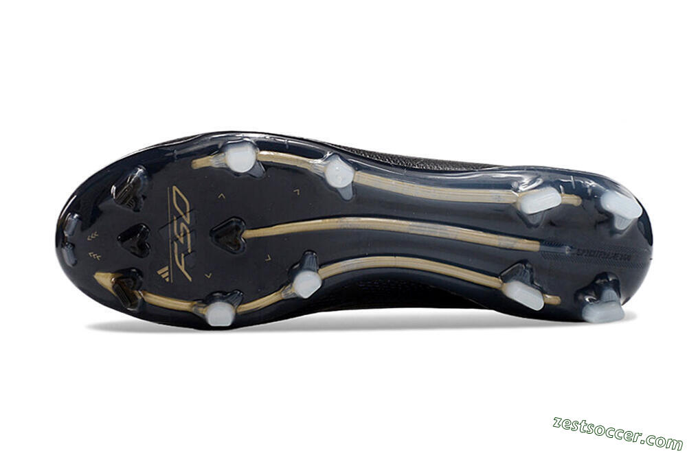 Adidas F50+ Adizero FG Low-Tops Soccer Cleats - Black/Purple/Gold 6