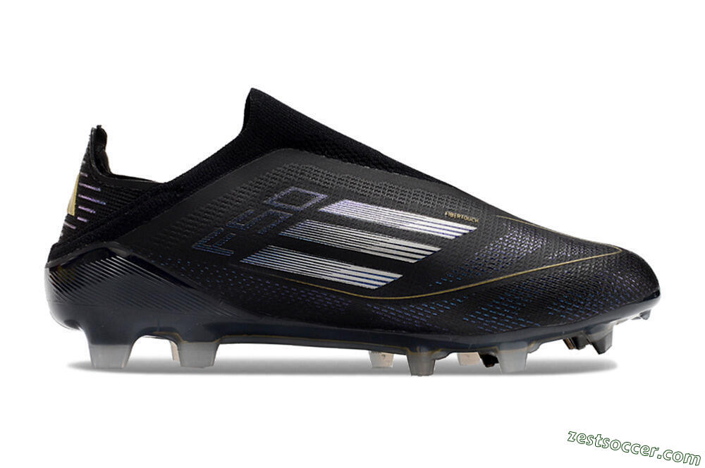 Adidas F50+ Adizero FG Low-Tops Soccer Cleats - Black/Purple/Gold 7