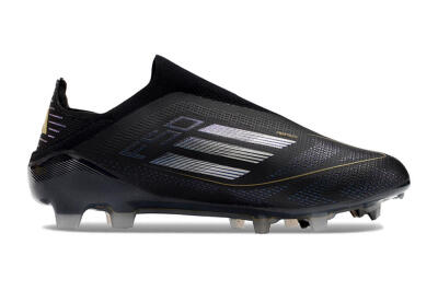 Adidas F50+ Adizero FG Low-Tops Soccer Cleats - Black/Purple/Gold