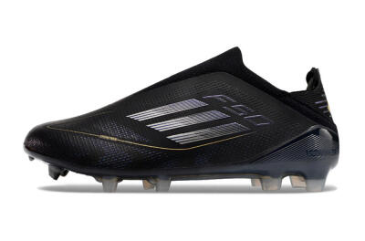 Adidas F50+ Adizero FG Low-Tops Soccer Cleats - Black/Purple/Gold
