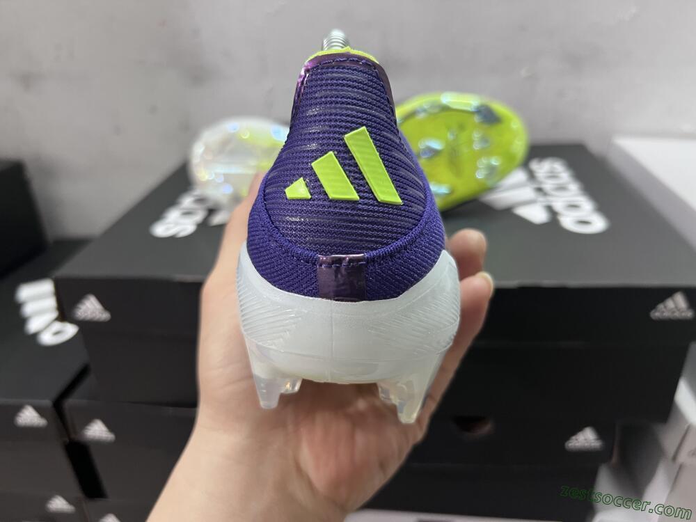 Adidas F50+ Adizero FG Low-Tops Soccer Cleats - Purple/Yellow/Blue