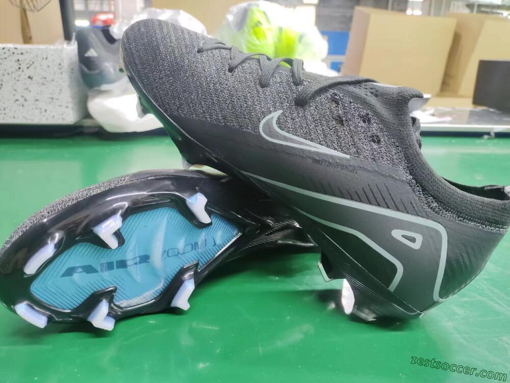 Nike Air Zoom Mercurial Vapor 16 Elite FG Low-Tops Soccer Cleats - Black/Black/Blue
