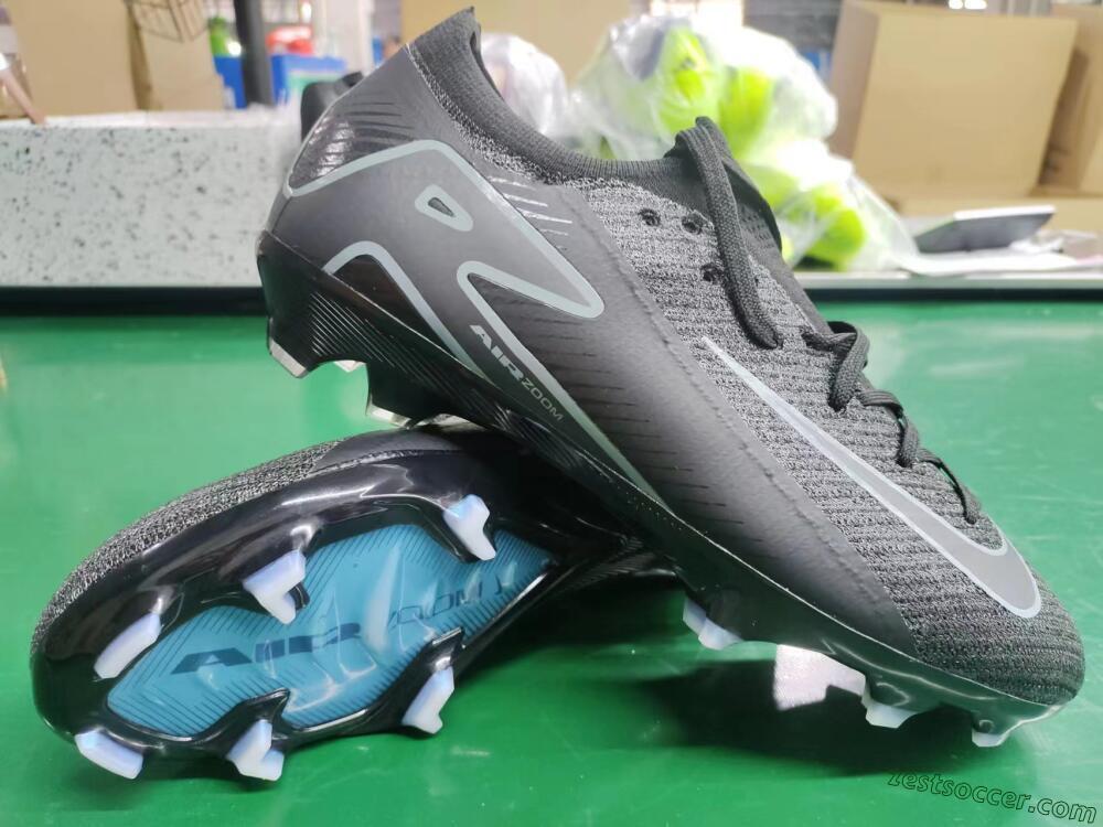 Nike Air Zoom Mercurial Vapor 16 Elite FG Low-Tops Soccer Cleats - Black/Black/Blue
