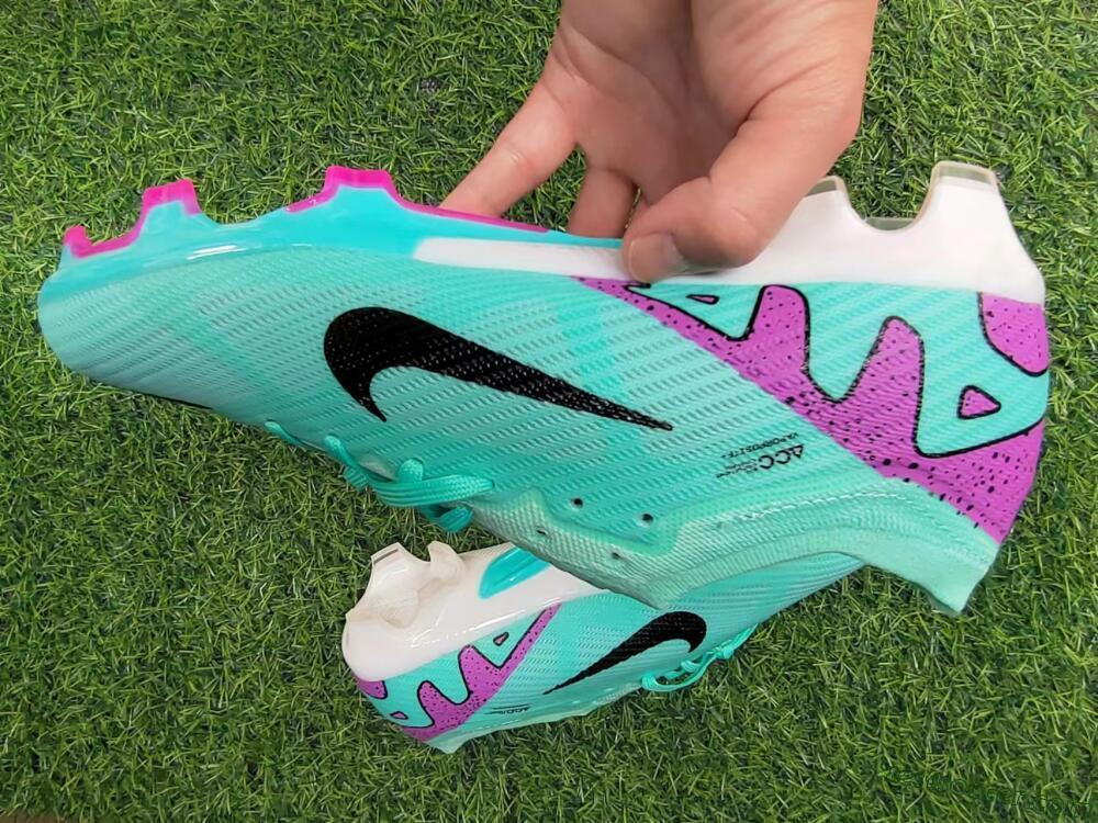 Nike Air Zoom Mercurial Vapor 16 Elite FG Low-Tops Soccer Cleats - Green/Purple/Black