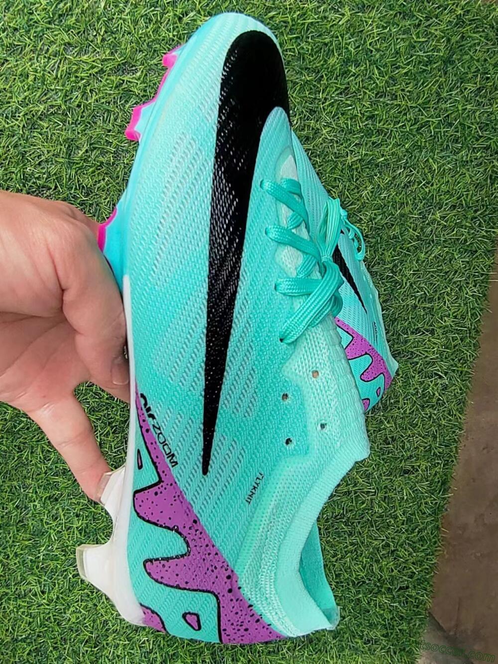 Nike Air Zoom Mercurial Vapor 16 Elite FG Low-Tops Soccer Cleats - Green/Purple/Black