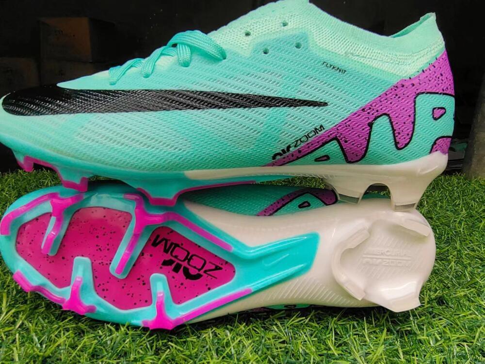 Nike Air Zoom Mercurial Vapor 16 Elite FG Low-Tops Soccer Cleats - Green/Purple/Black