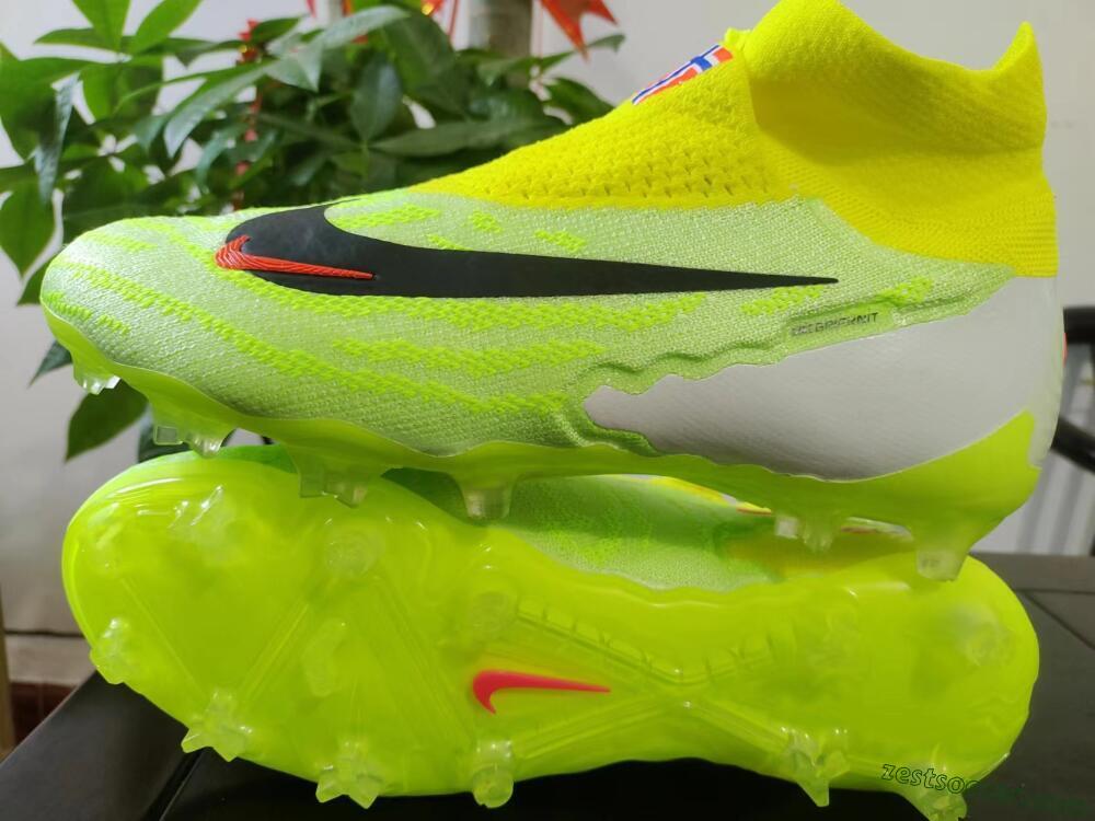 Nike Phantom GX Elite DF FG High-Tops Soccer Cleats - Green/Yellow/Black
