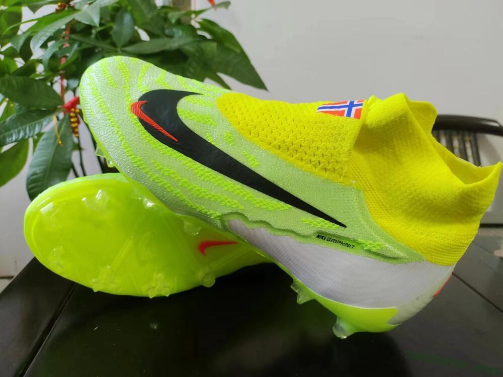 Nike Phantom GX Elite DF FG High-Tops Soccer Cleats - Green/Yellow/Black