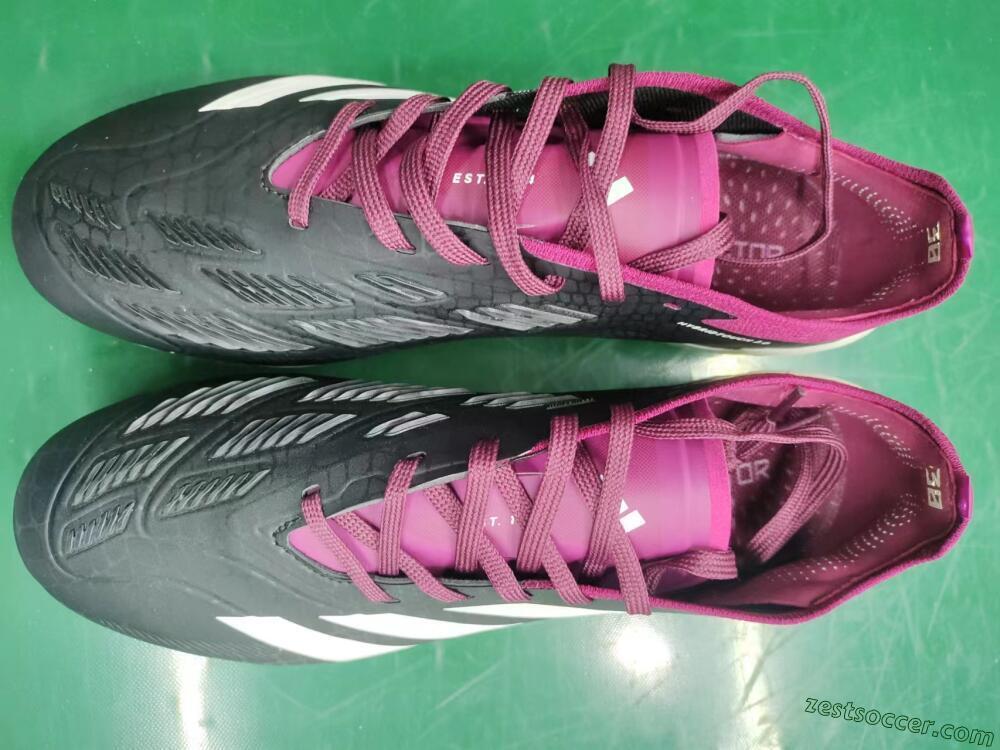 Adidas Predator Accuracy.1 FG Low-Tops Soccer Cleats - Black/White/Purple