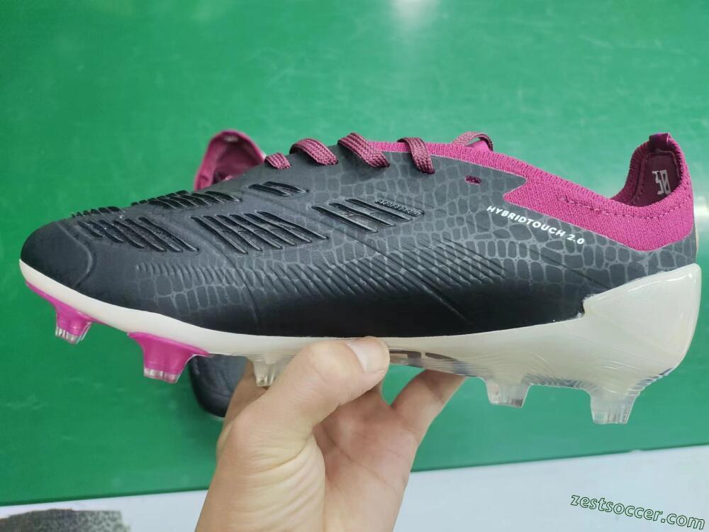 Adidas Predator Accuracy.1 FG Low-Tops Soccer Cleats - Black/White/Purple