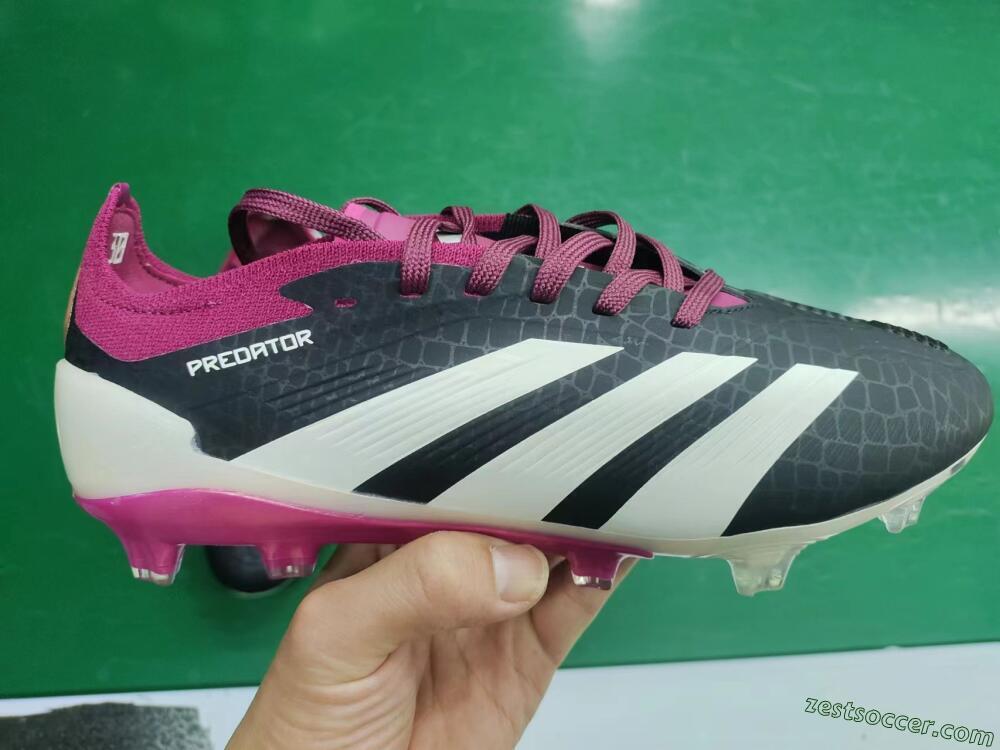 Adidas Predator Accuracy.1 FG Low-Tops Soccer Cleats - Black/White/Purple