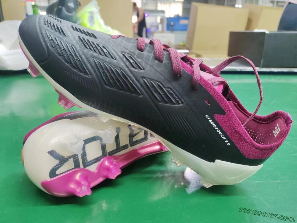 Adidas Predator Accuracy.1 FG Low-Tops Soccer Cleats - Black/White/Purple