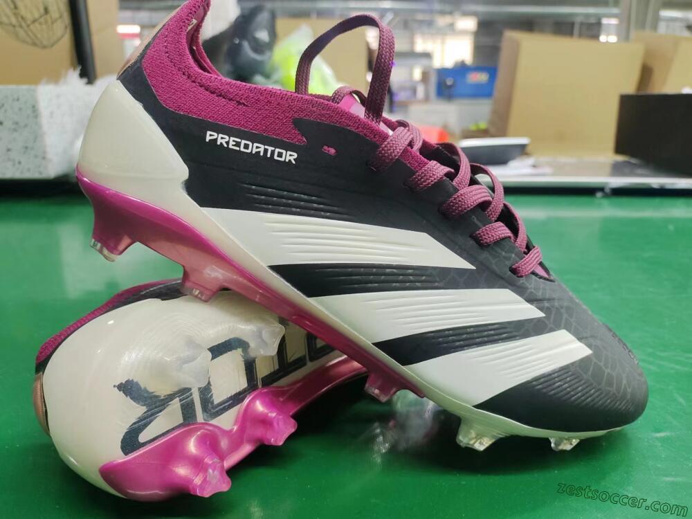 Adidas Predator Accuracy.1 FG Low-Tops Soccer Cleats - Black/White/Purple