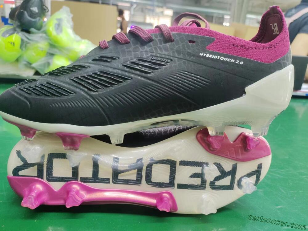 Adidas Predator Accuracy.1 FG Low-Tops Soccer Cleats - Black/White/Purple