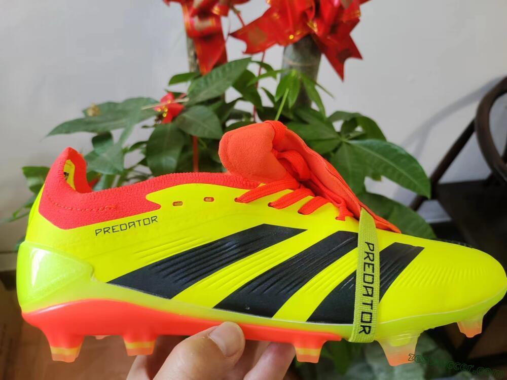 Adidas Predator Elite Foldover Tongue FG Low-Tops Soccer Cleats - Yellow/Black/Red