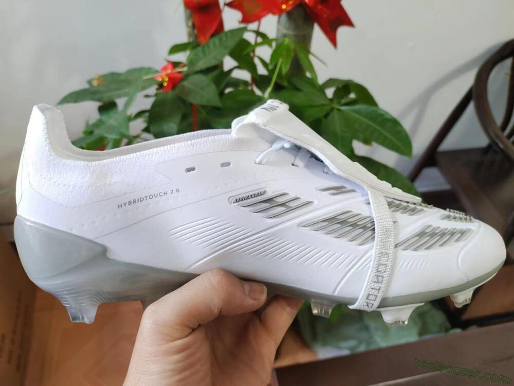 Adidas Predator Elite Foldover Tongue FG Low-Tops Soccer Cleats - White/Grey