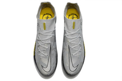 Nike Phantom Scorpion Elite DF FG High-Tops Soccer Cleats - Silver/Yellow/Black