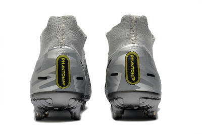 Nike Phantom Scorpion Elite DF FG High-Tops Soccer Cleats - Silver/Yellow/Black